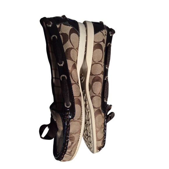 Coach Carisa Brown Monogram Loafers with Box - Picture 3 of 6